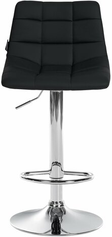 2-delige set barstoelen Jirra kunstleer chroom, Zwart