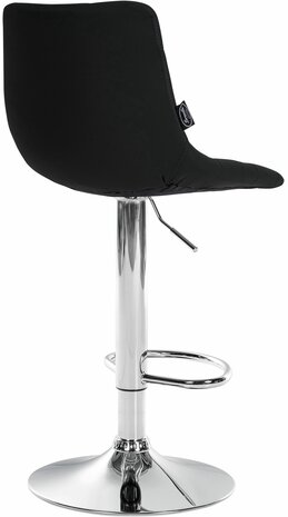 2-delige set barstoelen Jirra kunstleer chroom, Zwart