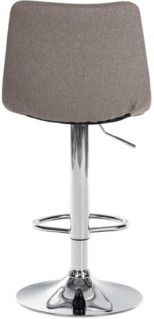 2-delige set barkruk Jirra Stof chroom, Grijs