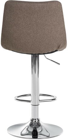 2-delige set barstoelen Jirra stof chroom, Taupe