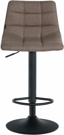 2-delige set barkruk Jirra stof zwart, Taupe