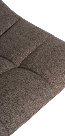 2-delige set barkruk Jirra stof zwart, Taupe
