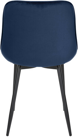 4-delige set stoelen Sprengs Velvet, Blauw