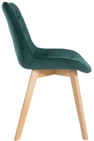 2-delige set stoelen Briik fluweel, Groen