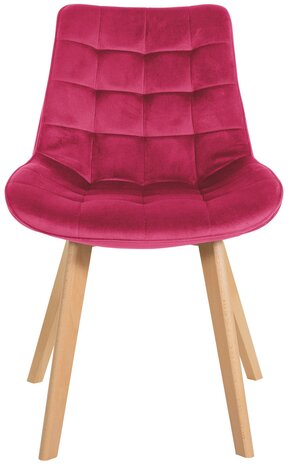 2-delige set stoelen Briik fluweel, Rood