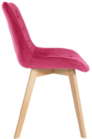 2-delige set stoelen Briik fluweel, Rood