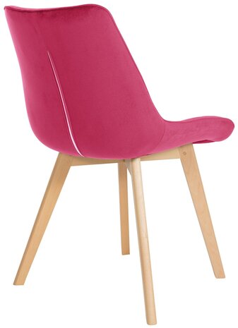 2-delige set stoelen Briik fluweel, Rood