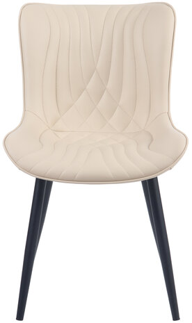 2-delige set stoelen Brida kunstleer, Creme