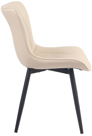 2-delige set stoelen Brida kunstleer, Creme