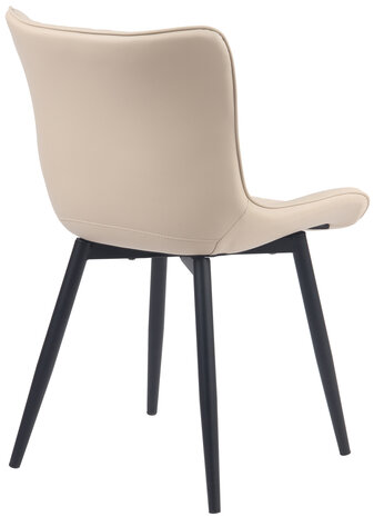 2-delige set stoelen Brida kunstleer, Creme