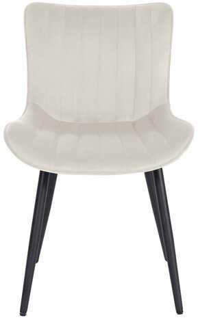 2-delige set stoelen Lorga Fluweel, Creme