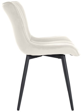 2-delige set stoelen Lorga Fluweel, Creme