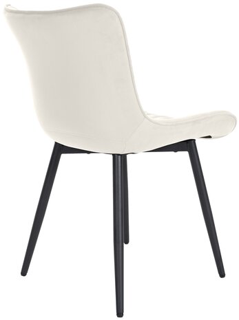 2-delige set stoelen Lorga Fluweel, Creme