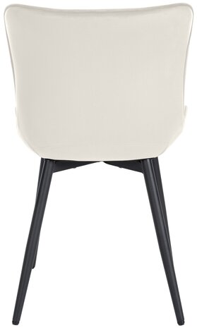 2-delige set stoelen Lorga Fluweel, Creme