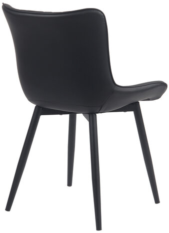 2-delige set stoelen Brida kunstleer, Zwart