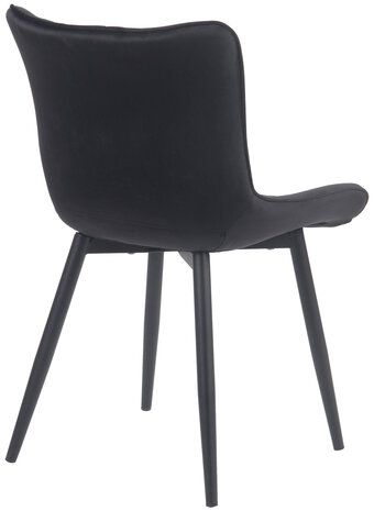 2-delige set stoelen Brida fluweel, Zwart