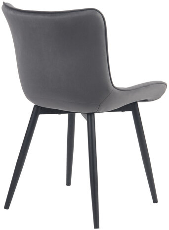 2-delige set stoelen Brida Fluweel, Grijs