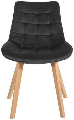 2-delige set stoelen Briik fluweel, Zwart