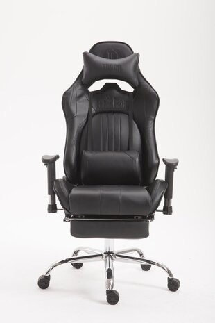 Racing bureaustoel Lemit met voetensteun, Zwart