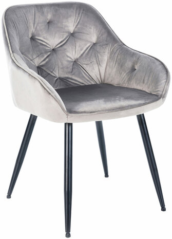 Set van 2 eetkamerstoelen Cissas, Grijs