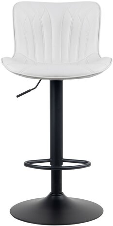 Barstoel Lunis Kunstleer, Wit