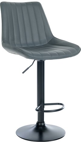 Barstoel Tino Kunstleer zwart, Grijs