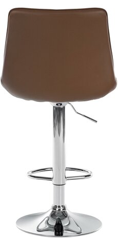 Barstoel Tino Kunstleer chroom, Bruin