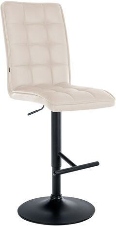 Barstoel Pikeng V2 Kunstleer zwart, Creme