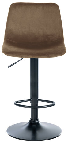 Barstoel Dovi Fluweel Zwart, Bruin