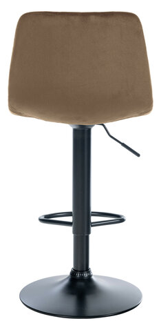 Barstoel Dovi Fluweel Zwart, Bruin