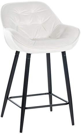Barstoel Gobsin 76 Fluweel, Creme