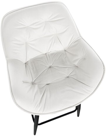 Barstoel Gobsin 76 Fluweel, Creme