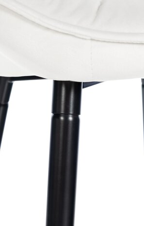 Barstoel Gobsin 76 Fluweel, Creme