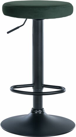 Barstoel Pento Fluweel zwart, Groen
