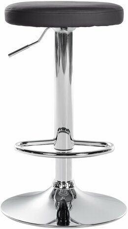 Barstoel Pento Kunstleer chroom, Zwart
