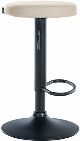 Barstoel Pento Kunstleer zwart, Creme