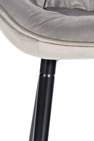Barstoel Gobsin 76 Fluweel, Grijs
