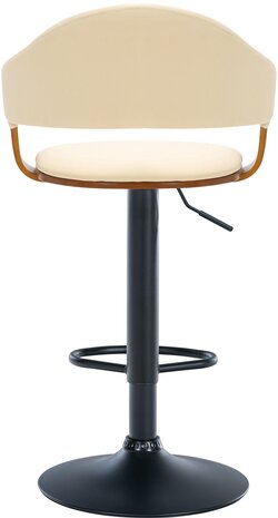 Barstoel Nelsi Kunstleer zwart, Creme