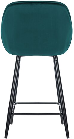 2-delige set barstoelen Gobsin 76 fluweel, Groen
