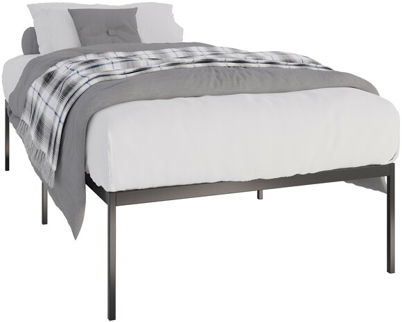 Metalen bed Forga 200x100x42 cm, Zwart