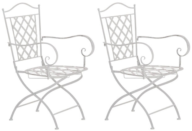 2-delige set stoelen Idiri, Wit