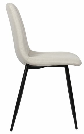 4-delige set stoelen Dojin stof, Creme