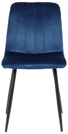 4-delige set stoelen Dojin fluweel, Blauw