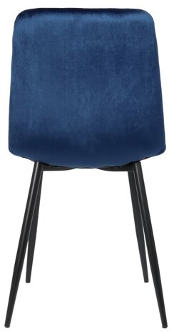 4-delige set stoelen Dojin fluweel, Blauw