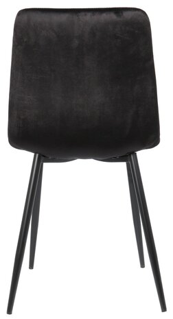 4-delige set stoelen Dojin fluweel, Zwart