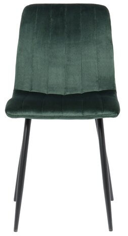 4-delige set stoelen Dojin fluweel, Groen