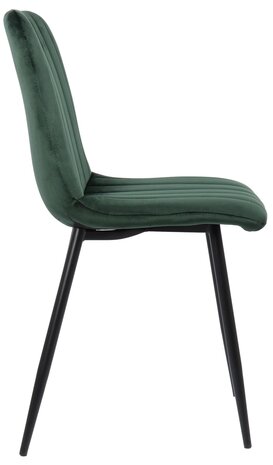 4-delige set stoelen Dojin fluweel, Groen