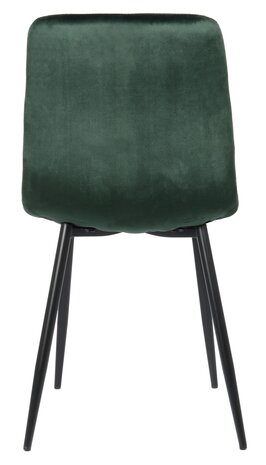 4-delige set stoelen Dojin fluweel, Groen