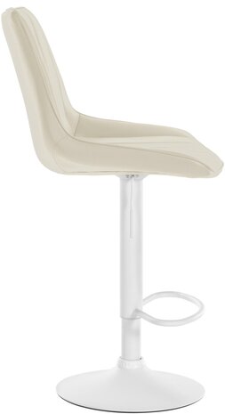 Barstoel Tino Kunstleer wit, Creme