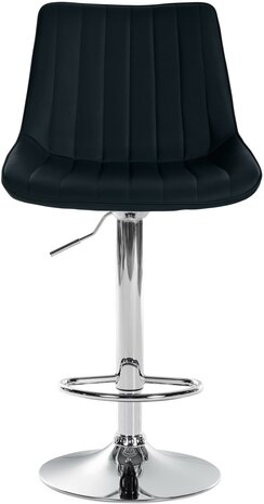 Barstoel Tino Kunstleer chroom, Zwart